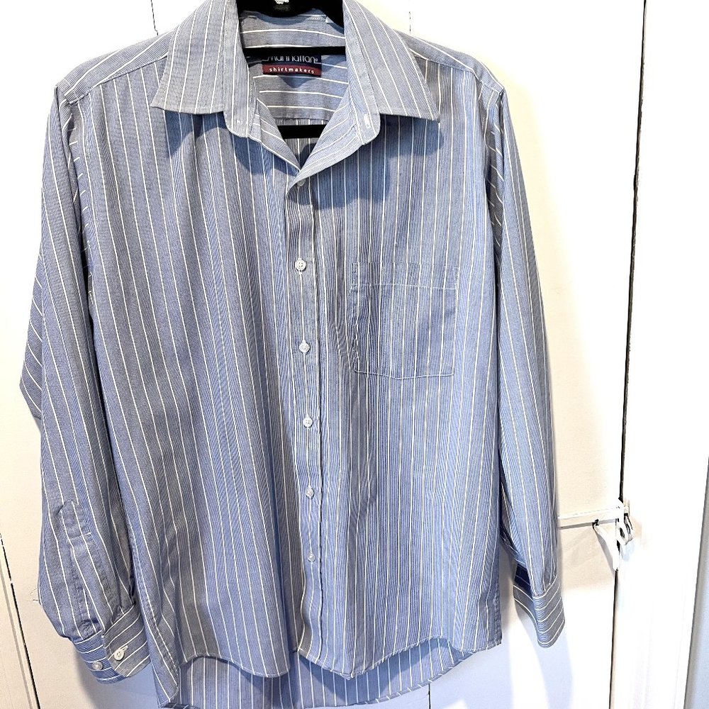 Manhattan Shirtmakers Men's Button-Down Shirt, size 15-32/33